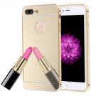 For iPhone 7 Plus Gold Separable Electroplating Mirror Push Pull PC Case