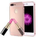 For iPhone 7 Plus Rose Separable Electroplating Mirror Push Pull PC Case