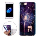 For iPhone 7 Plus Magic Couple Pattern Blue-ray TPU Soft Back Cover Case
