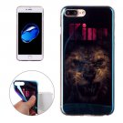 For iPhone 7 Plus Magic Lion Pattern Blue-ray TPU Soft Back Cover Case