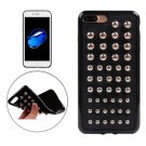 For iPhone 7 Plus Circular Rivet Style TPU + Metal Soft Case