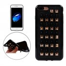 For iPhone 7 Plus Cone Quartet Nail Rivet Style TPU + Metal Soft Case