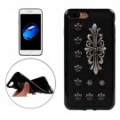 For iPhone 7 Plus Chrome Hearts Rivet Style TPU + Metal Soft Case