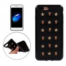 For iPhone 7 Plus Gloden Star Stull Rivet Style TPU + Metal Soft Case