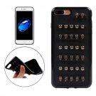 For iPhone 7 Plus Ball Skull Rivet Style TPU + Metal Soft Case