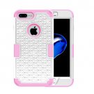 For iPhone 7 Plus White Diamond PC + Silicone Combination Case