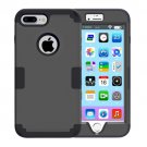 For iPhone 7 Plus Separable Black color PC + Silicone Combination Case