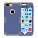 For iPhone 7 Plus Separable Dark Blue color PC + Silicone Combination Case