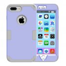 For iPhone 7 Plus Separable Grey/Purple color PC + Silicone Combination Case