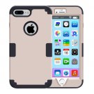 For iPhone 7 Plus Separable Gold color PC + Silicone Combination Case