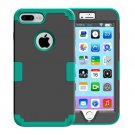 For iPhone 7 Plus Separable Blue color PC + Silicone Combination Case