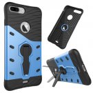 For iPhone 7 Plus Blue Tough Armor TPU+PC Rotating Spin Case with Holder