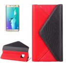 For Galaxy S6 Edge Red Envelope Leather Case with Card Slots & Wallet