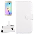 For Galaxy S6 Edge White Litchi Leather Case with Holder & Card Slots & Wallet