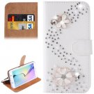 For Galaxy S6 Edge Diamond Pattern U Leather Case with Holder & Card Slots