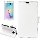 For Galaxy S6 Edge White Crazy Horse Case with Holder, Wallet & Card Slots