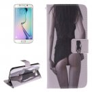 For Galaxy S6 Edge Sexy Pattern Leather Case with Holder, Card Slot & Wallet