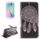 For Galaxy S6 Edge Windbell Pattern Leather Case with Holder, Card Slot & Wallet