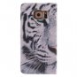 For Galaxy S6 Edge Tiger Pattern Leather Case with Holder, Card Slot & Wallet