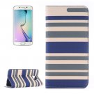 For Galaxy S6 Edge Color Matching Leather Case with Card Slots, Holder & Wallet