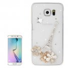 For Galaxy S6 Edge Diamond Encrusted Flower Pattern Protective Case