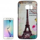 For Galaxy S6 Edge Tour Eiffel Pattern Plastic Hard Case
