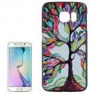 For Galaxy S6 Edge Colorful Tree Pattern Plastic Hard Case