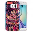 For Galaxy S6 Edge Flowers Pattern Blu-ray Soft TPU Protective Case