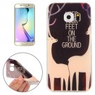 For Galaxy S6 Edge Sika Deer Words Pattern TPU Protective Case