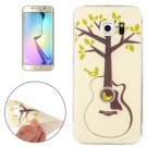 For Galaxy S6 Edge Tree and Bird Pattern TPU Protective Case