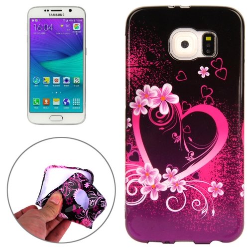 For Galaxy S6 Edge Heart Pattern TPU Protective Case