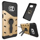 For Galaxy S6 Edge Gold Tough Armor Rotating Combination Case with Holder