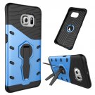 For Galaxy S6 Edge Blue Tough Armor Rotating Combination Case with Holder