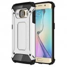 For Galaxy S6 Edge Silver Tough Armor TPU + PC Combination Case