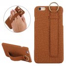 For iPhone 6/6s Denim Leather Case with Holder, Ring & Elastic Hand Strap - # Colors