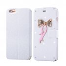 For iPhone 6/6s Fevelove Bowknot Magnetic Buckle Leather Case with Card Slots