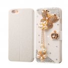 For iPhone 6/6s Diamond Pearl Leather Case with Magnetic Buckle, Card Slots