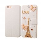 For iPhone 6/6s Diamond Tower Leather Case with Magnetic Buckle, Card Slots