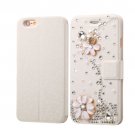 For iPhone 6/6s Diamond Flower Leather Case with Magnetic Buckle, Card Slots