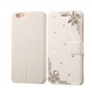 For iPhone 6/6s Diamond Piping Leather Case with Magnetic Buckle, Card Slots
