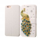 For iPhone 6/6s Diamond Peacock Leather Case with Magnetic Buckle, Card Slots