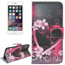 For iPhone 6/6s Heart Magnetic Leather Case with Holder, Wallet & Card Slots