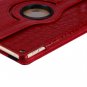 For iPad Air 2 Red 360° Rotation Crocodile texture Leather Case with 3 Gears Holder