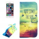 For iPhone 6/6s Sun Pattern Leather Case with Holder, Wallet & Card Slots