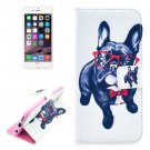For iPhone 6/6s Dog Pattern Leather Case with Holder, Wallet & Card Slots