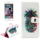 For iPhone 6/6s Cross Pineapple Leather Case with Holder, Wallet & Card Slots