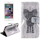 For iPhone 6/6s Cross Elephant Leather Case with Holder, Wallet & Card Slots