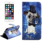 For iPhone 6/6s Cross Dog Leather Case with Holder, Wallet & Card Slots
