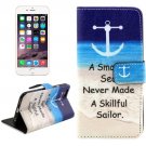 For iPhone 6/6s Cross Seabeach Leather Case with Holder, Wallet & Card Slots