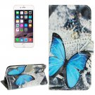 For iPhone 6/6s Butterfly Leather Case with Holder, Wallet & Card Slots